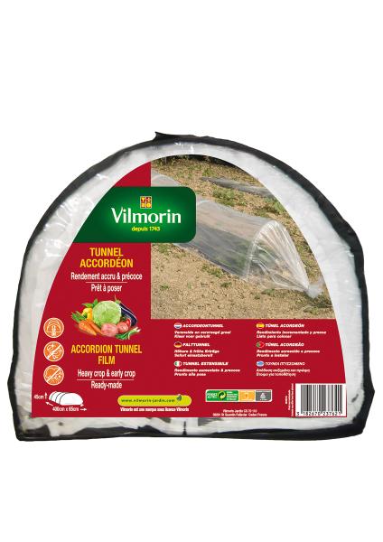 Croissance et protection des végétaux - Tunnel Accordéon Anti-Nuisibles - 65 cm x 45 cm x 400 cm - PACKAGING_RECTO